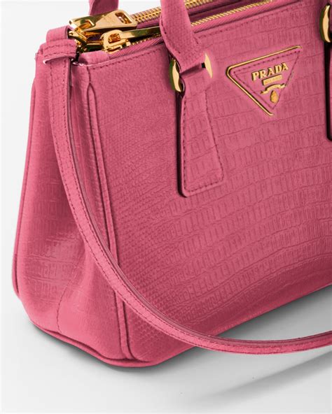 begonia pink prada bag|Begonia Pink Prada Galleria Lizard Skin Mini.